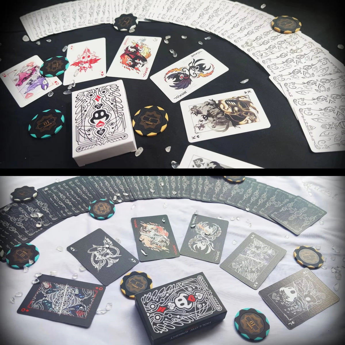 Hollow Knight Playing Cards – Black & White Poker Deck Gift Collectible Card Game Babs