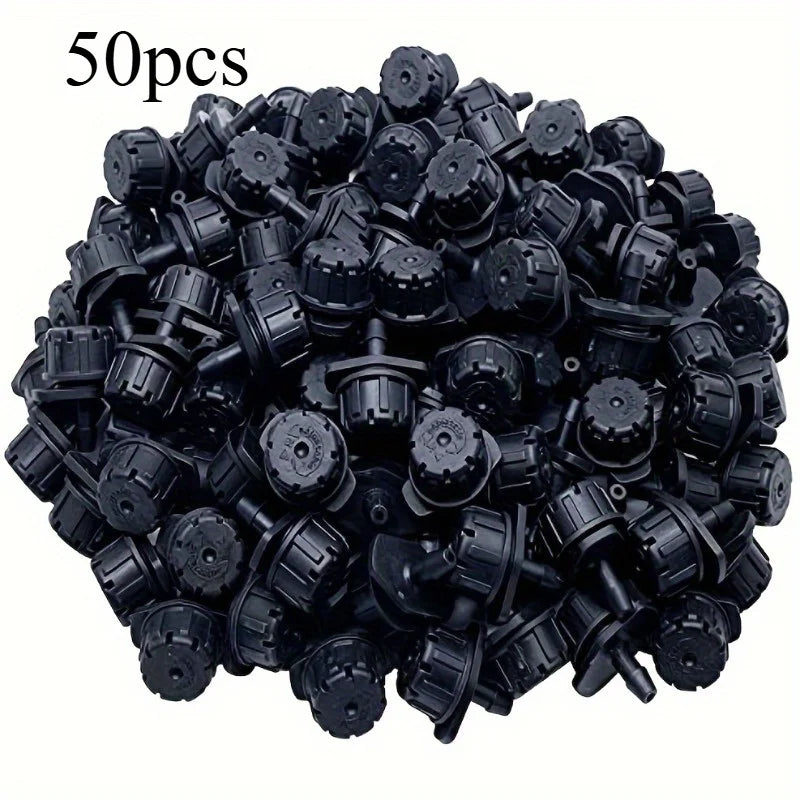 50pcs 1/4" Adjustable Micro Drip Irrigation Sprinklers Drip Irrigation Sprinklers Babs 50pcs