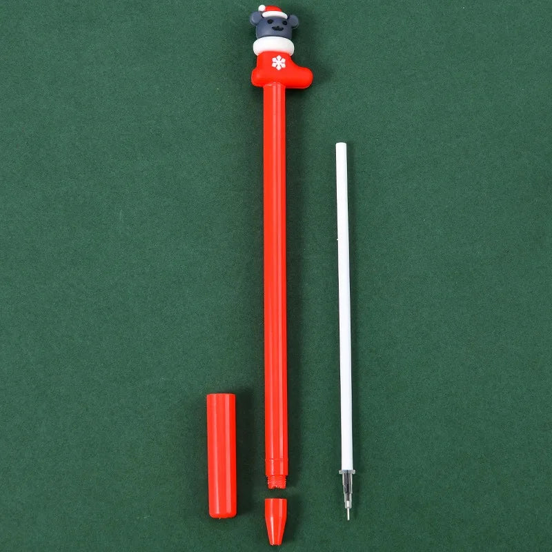 Christmas Holiday Ballpoint Pen Set | 0.5mm Black Ink, 5 Designs Holiday Ballpoint Pen Set Babs
