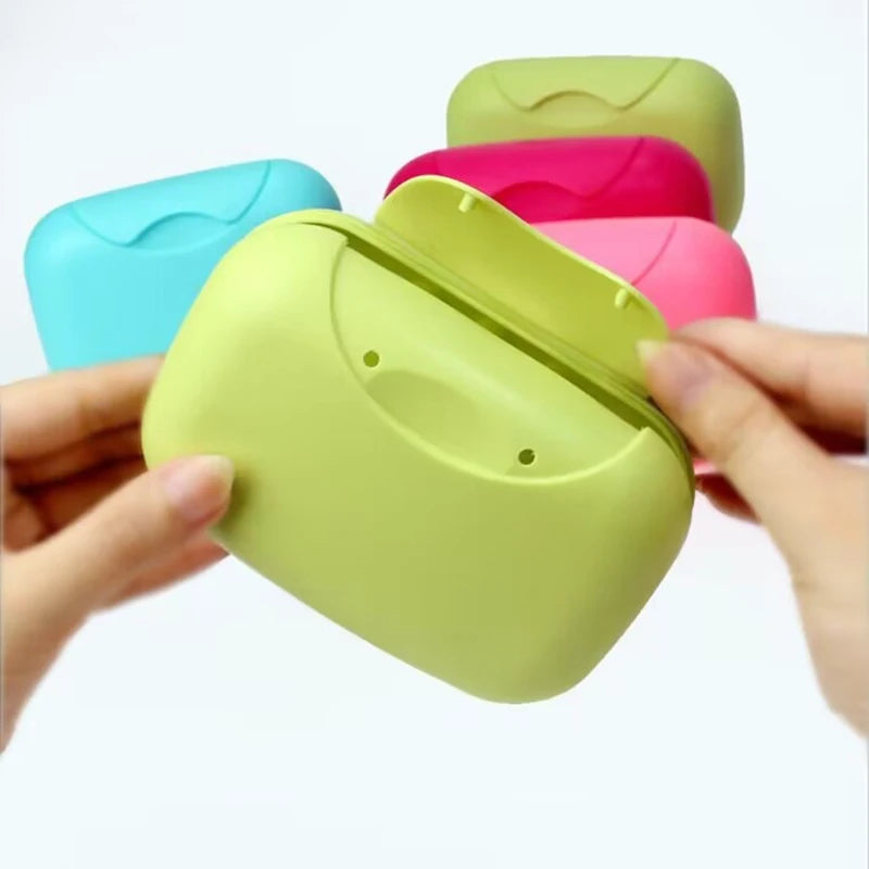 Portable Travel Soap Box with Lid – S/L Candy Color Holder Travel Soap Box Babs
