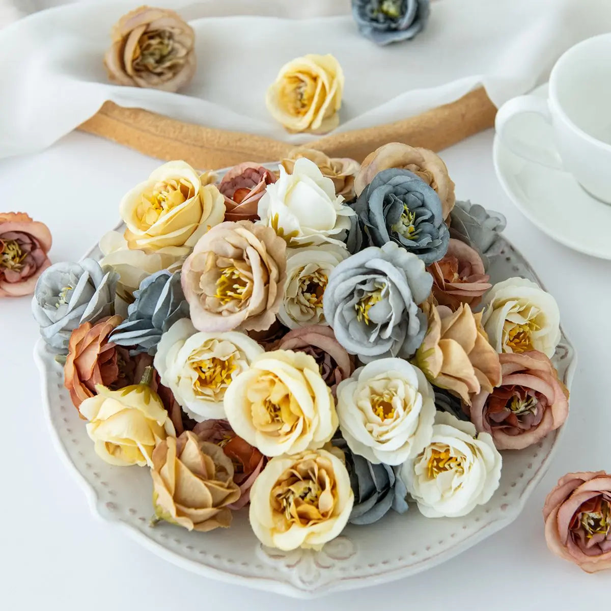 Artificial Silk Rose Heads 20/40pcs – Wedding & Party Décor Artificial Flower Heads Babs mix 40 pcs
