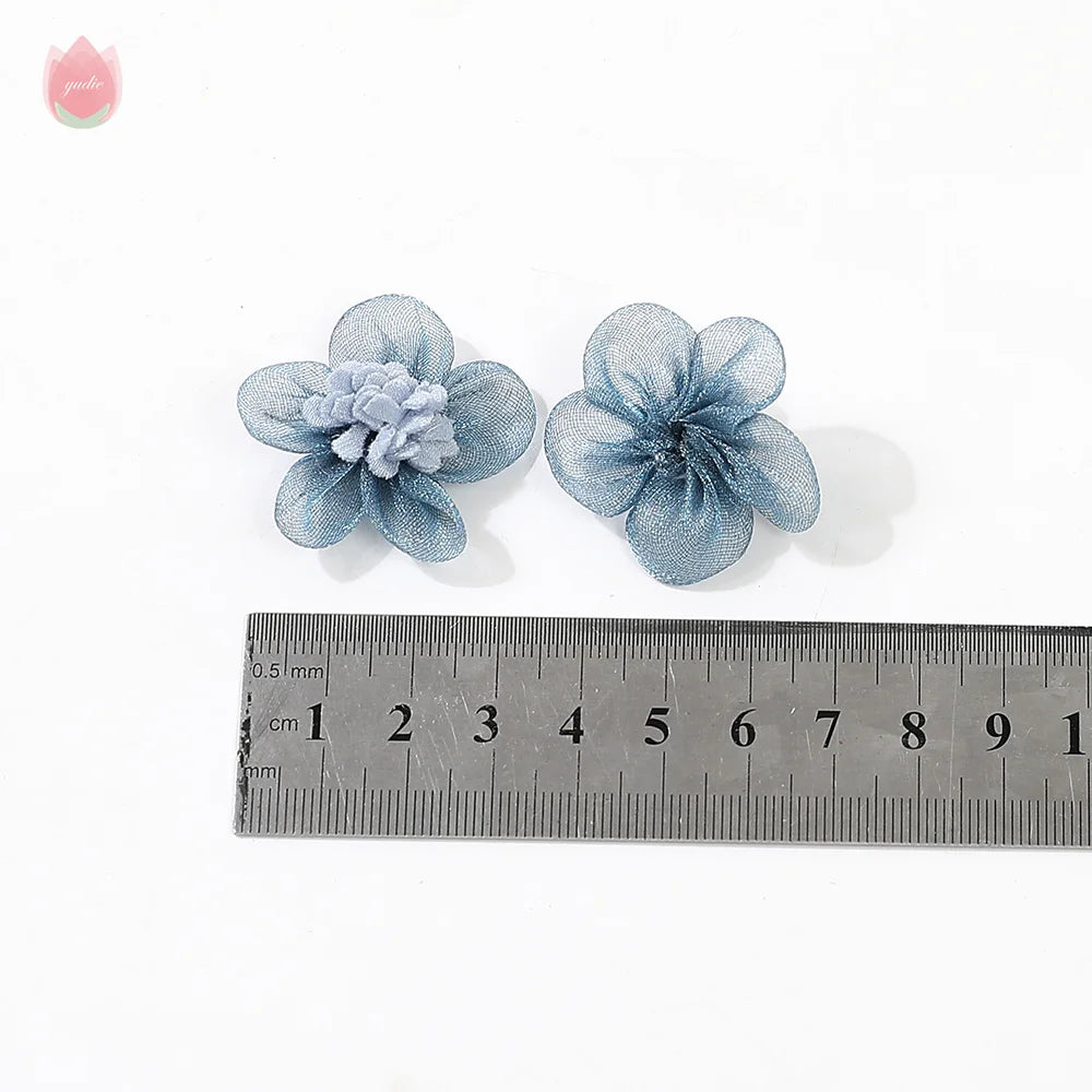 5Pcs 3cm Mini Silk Chiffon Artificial Rose Flower Heads – DIY Décor Artificial Flower Heads Babs