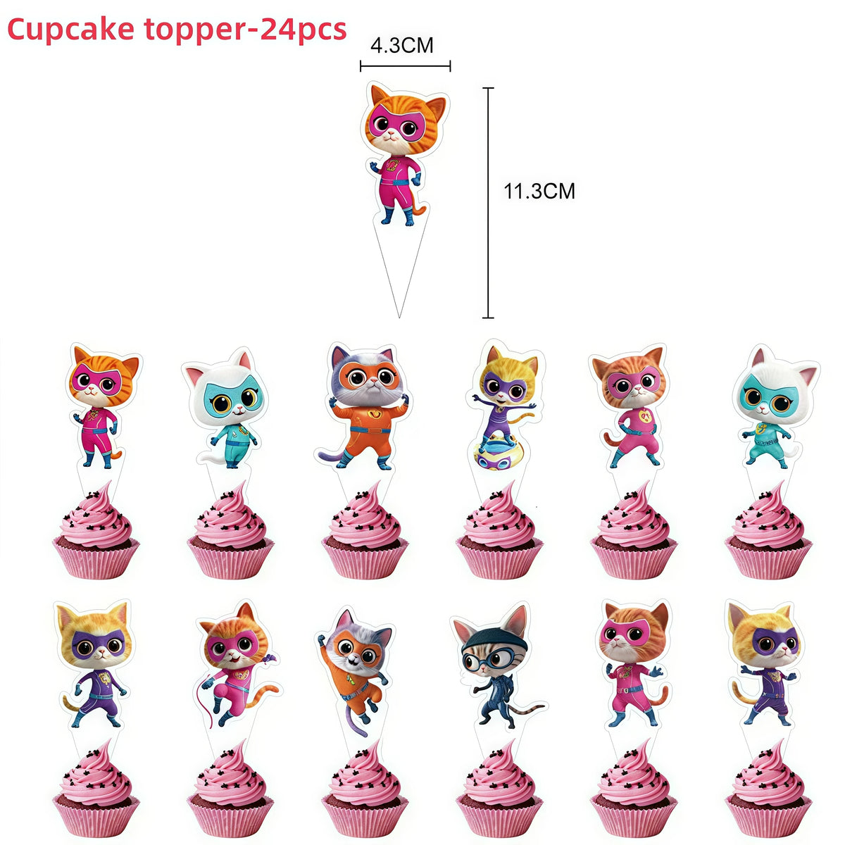 Cat Kitty Birthday Party Supplies – Plates, Cups & Balloons Set