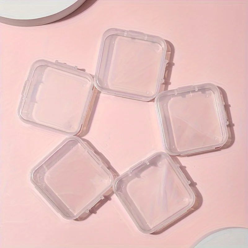 Clear Powder Puff Storage Box – Dustproof Travel Cosmetic Case Cosmetic Storage Box Babs 5pcs