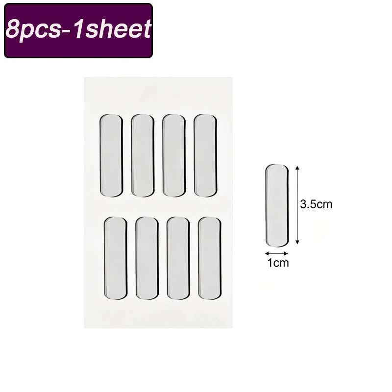 Self-Adhesive Clear Silicone Bumper Pads – Door & Cabinet Protectors Silicone Bumper Pads Babs 8pcs-1sheet
