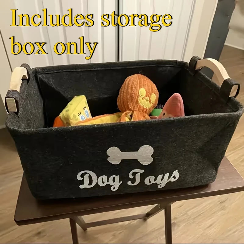 FeltPaws Foldable Pet Storage Box with Handle – 1/2PCS Pet Storage Box Babs 1PC