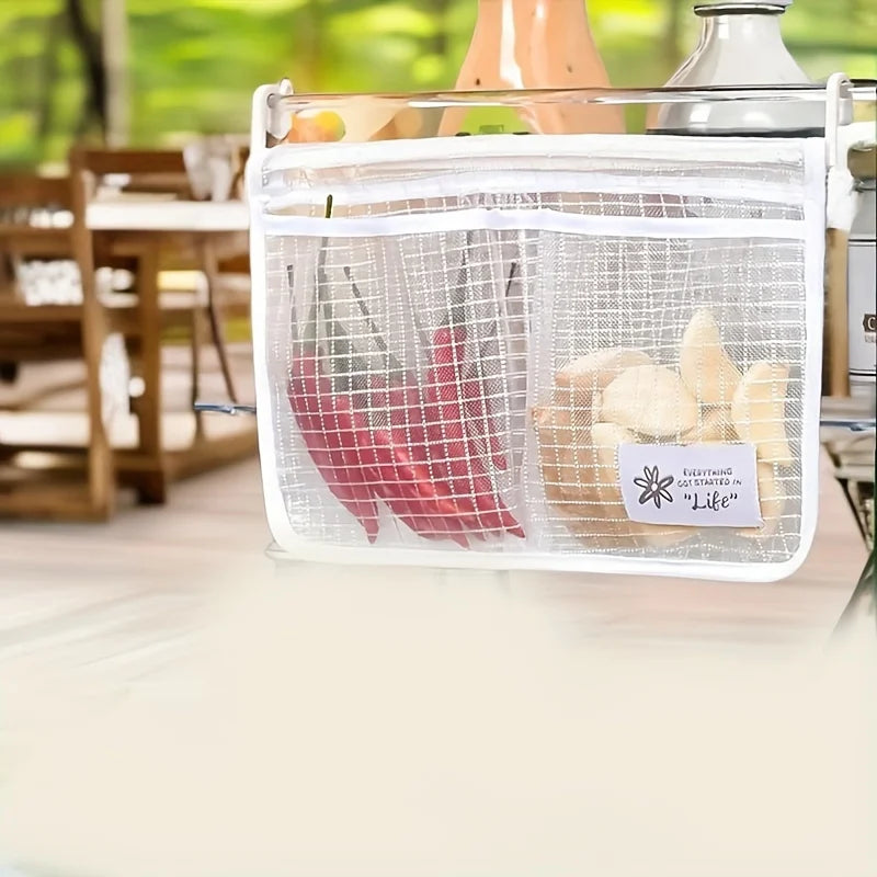 Fridge Door Organizer Hanging Mesh Bag | Kitchen Storage Fridge Door Organizer Babs