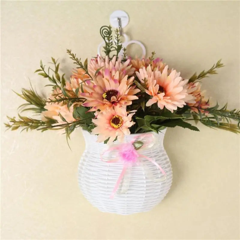 Hanging Rattan Wall Planter Basket | DIY Home Decor Vase Wall Hanging Planter Babs