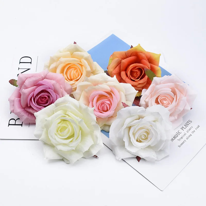 Silk Rose Artificial Flowers 5/10 Pcs – Wedding & Home Décor Artificial Silk Flowers Babs
