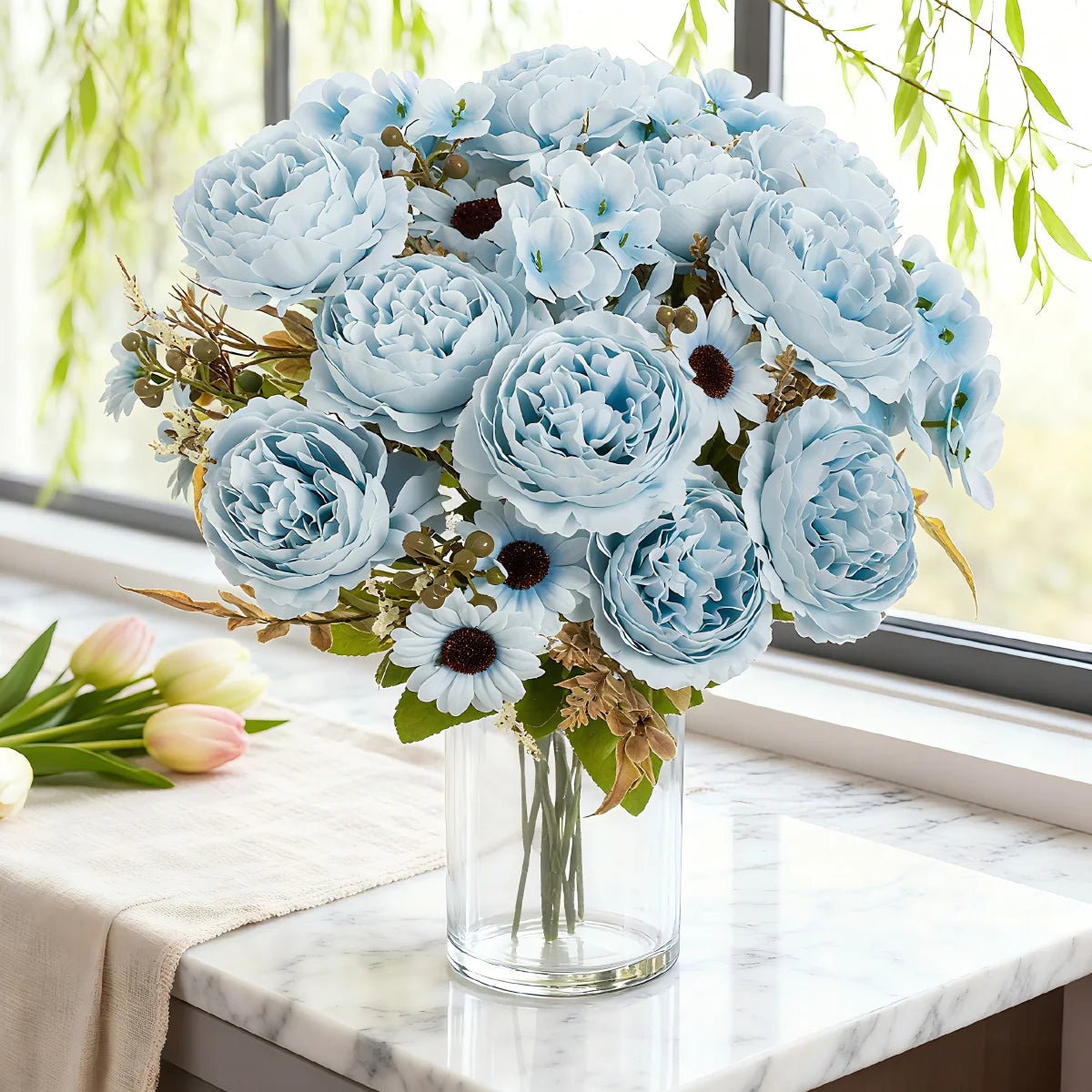 Silk Persian Peony Artificial Flowers for Wedding & Home Décor Artificial Silk Flowers Babs