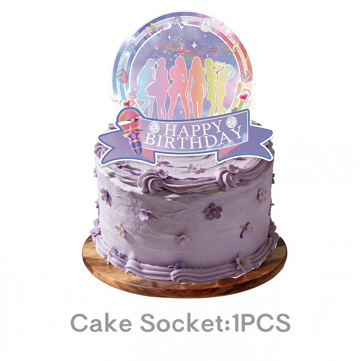 Katseye Kpop Birthday Party Supplies – Plates, Cups & Balloons Party Supplies Set Babs 1pcs Cake topper 1
