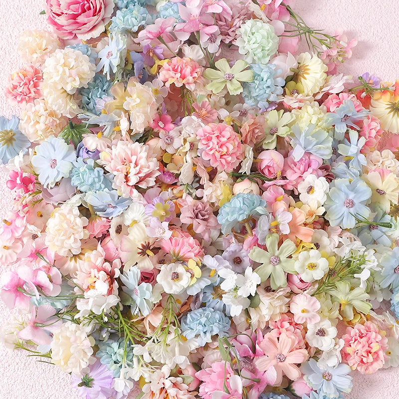 50Pcs Mini Silk Artificial Flowers for Wedding & Home Decor Artificial Silk Flowers Babs