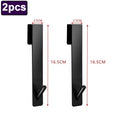 S-Shape Stainless Steel Shower Door Hooks, Drill-Free (1–4 pcs) Robe Hook Babs Black-2pcs