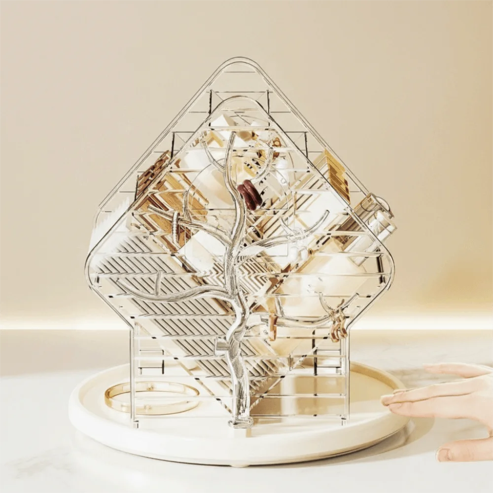 360° Rotating Makeup Organizer – Large Capacity Cosmetic Storage Makeup Organizer Babs