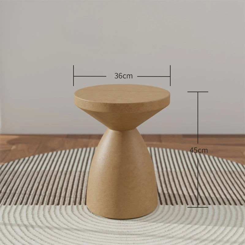Modern Round Mini Coffee Table – Minimalist Luxury Side Table Round Coffee Table Babs Camel Small