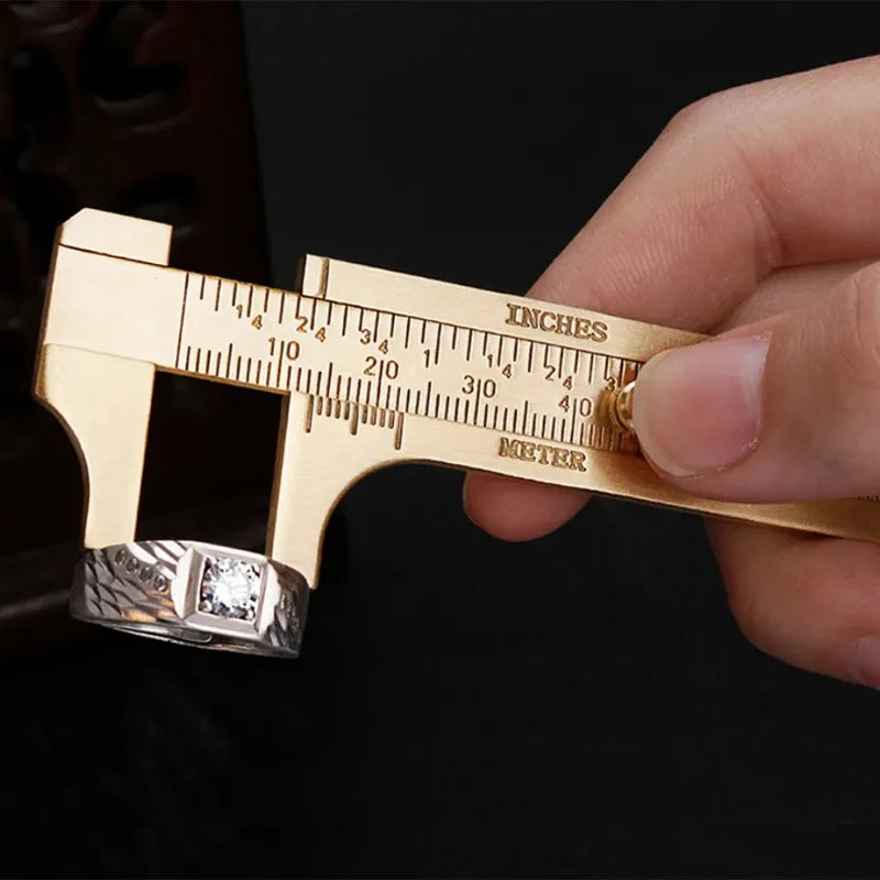 Brass Mini Vernier Caliper – Metric & Imperial Pocket Slide Gauge Vernier Caliper Babs