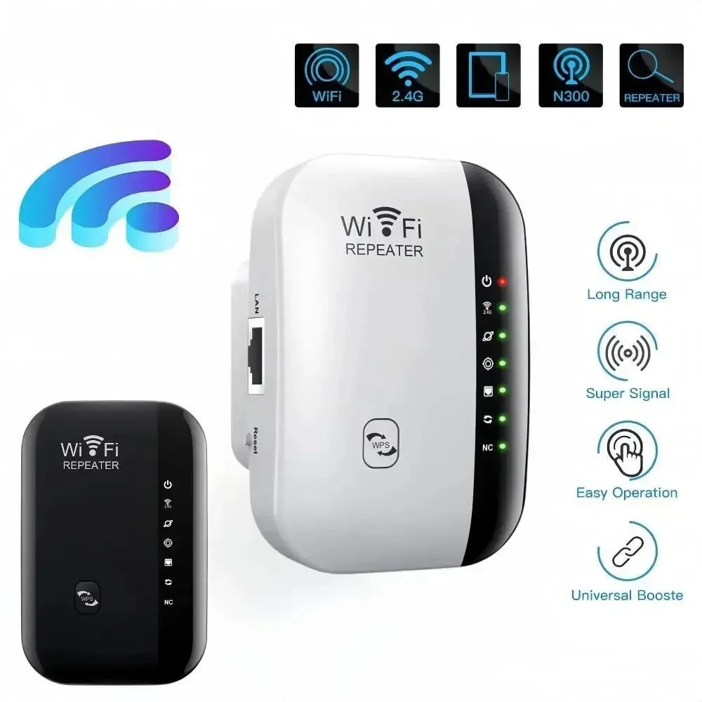 KEBIDUMEI 300Mbps WiFi Repeater & Extender – 2.4GHz Booster WiFi Range Extender Babs