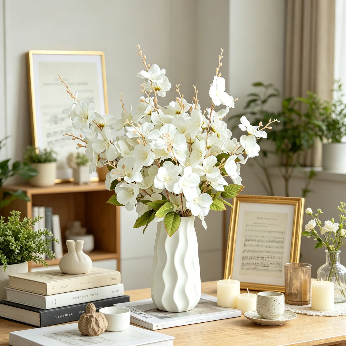 Silk Magnolia Artificial Flower Bouquet – Wedding & Home Décor Artificial Flower Bouquet Babs
