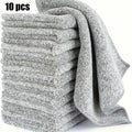 Super Absorbent Bamboo Charcoal Cleaning Cloths 10/20PCS Cleaning Cloths Babs Light Grey 10PCS