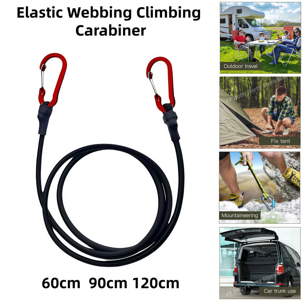 Heavy Duty Bungee Cord with Carabiner Hooks – Camping & Kayak Bungee Cord Babs