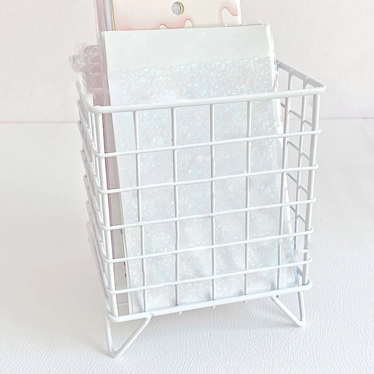 Iron Storage Basket – Kitchen, Desktop & Cosmetic Organizer Iron Storage Basket Babs WHITE