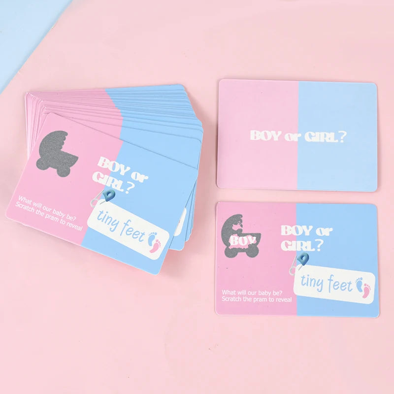 24Pcs Gender Reveal Scratch Off Cards – Baby Shower Party Game Party Game Cards Babs