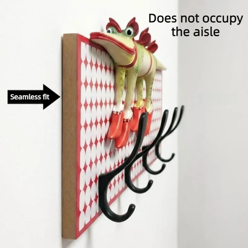 Wooden Animal Wall Coat Rack – 4-Hook Home Organizer Wall Coat Rack Babs