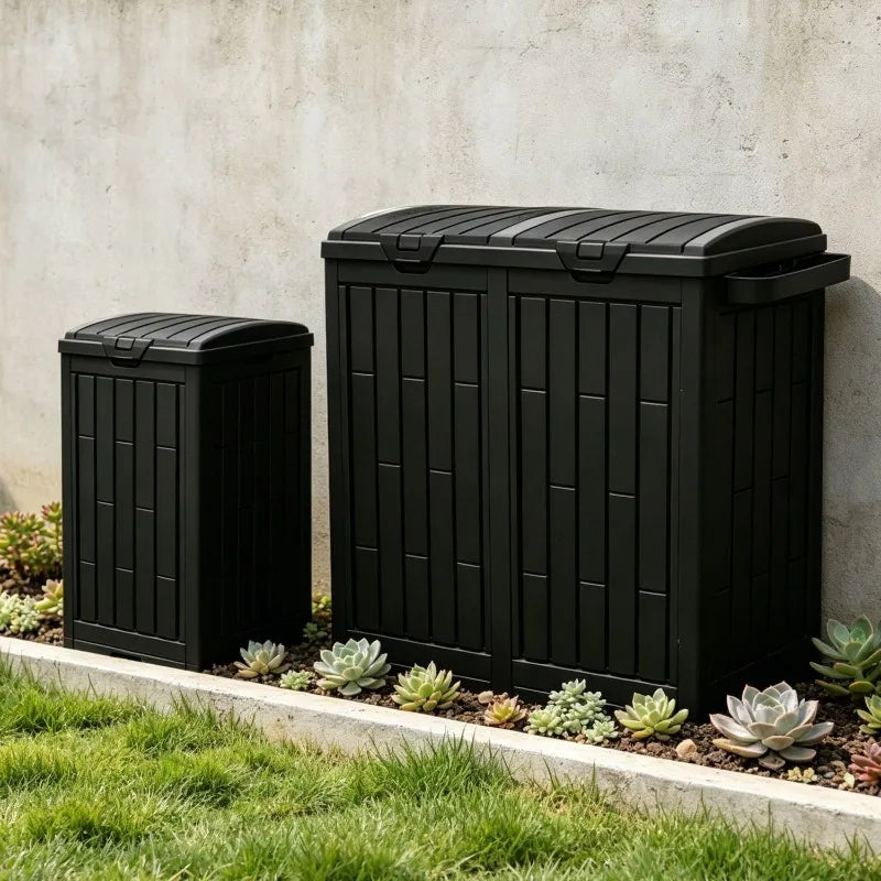 Large Outdoor Rectangular Trash Can with Lid – Commercial Bin Outdoor Trash Can Babs
