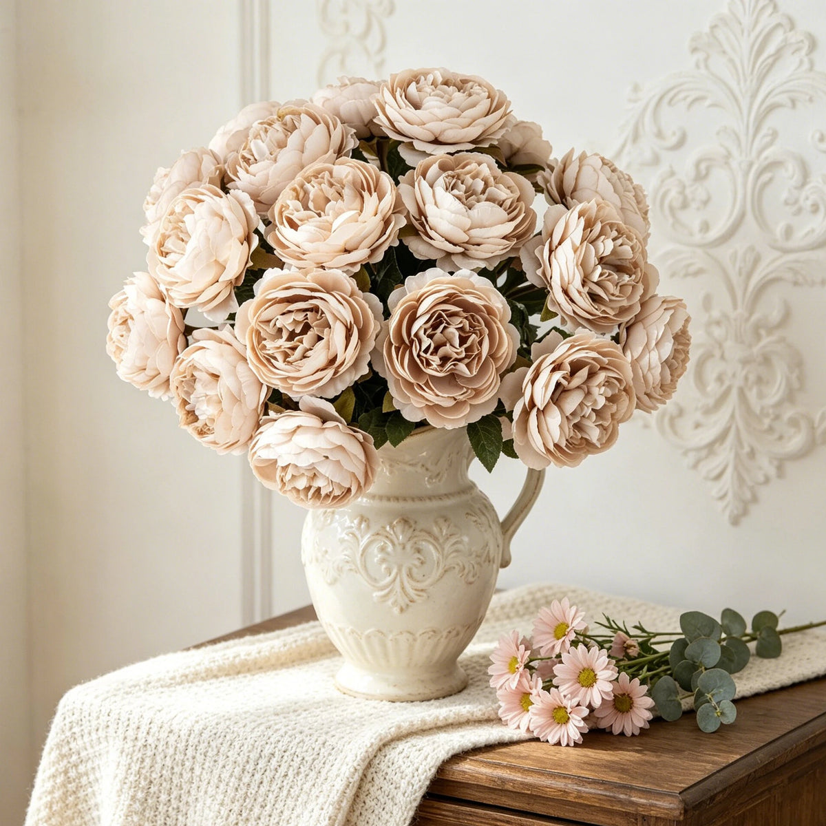 Artificial Lotus Peony Flowers – Wedding & Home Décor Bouquet Artificial Flower Bouquet Babs