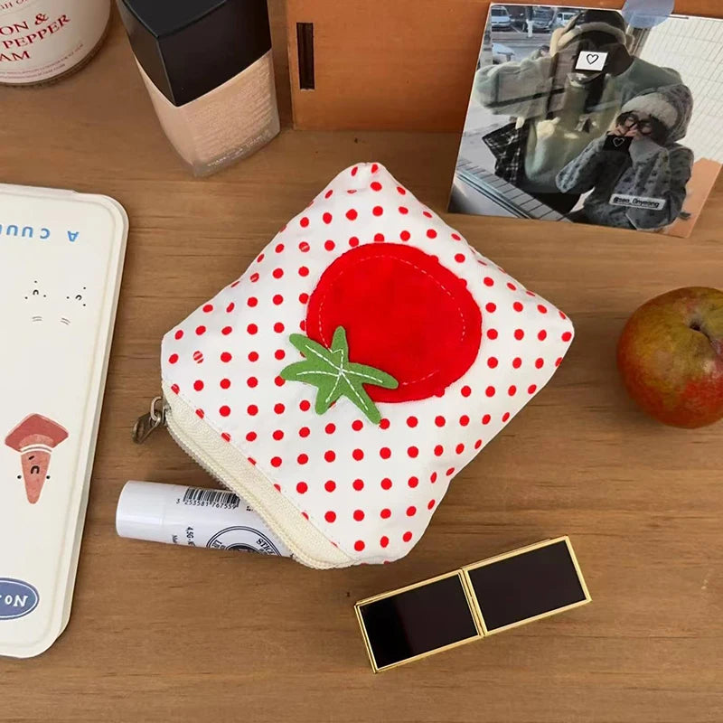 Red Tomato Coin Purse – Cute Korean Mini Pouch Bag Coin Purse Pouch Babs
