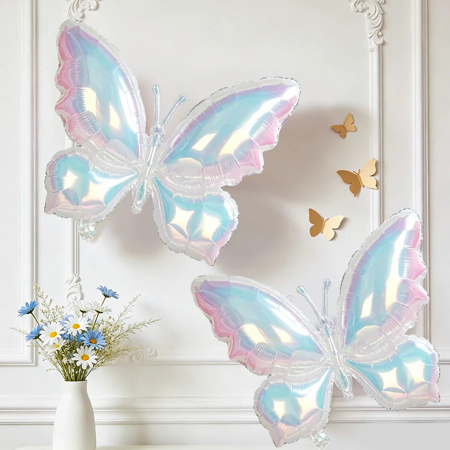 2pcs Gradient Butterfly Foil Balloons – Party & Wedding Decor Foil Party Balloons Babs