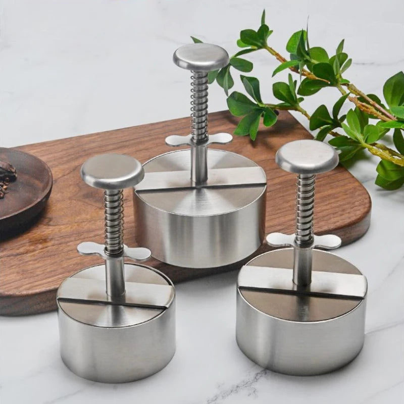 Stainless Steel Burger Patty Press & Rice Ball Mold Burger Patty Press Babs