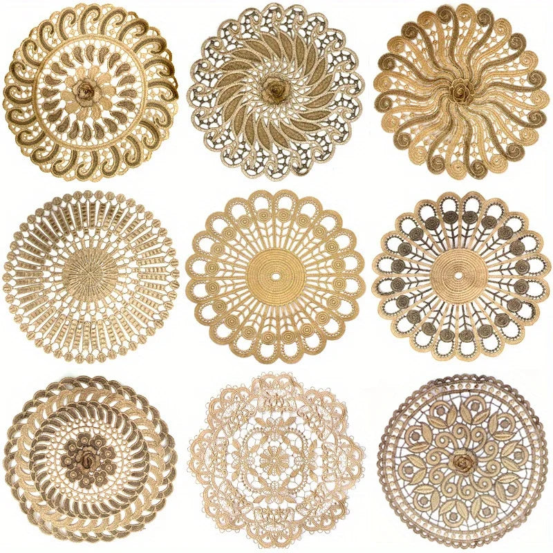 European Lace Embroidery Placemat – Floral Table Coaster Embroidery Placemat Babs