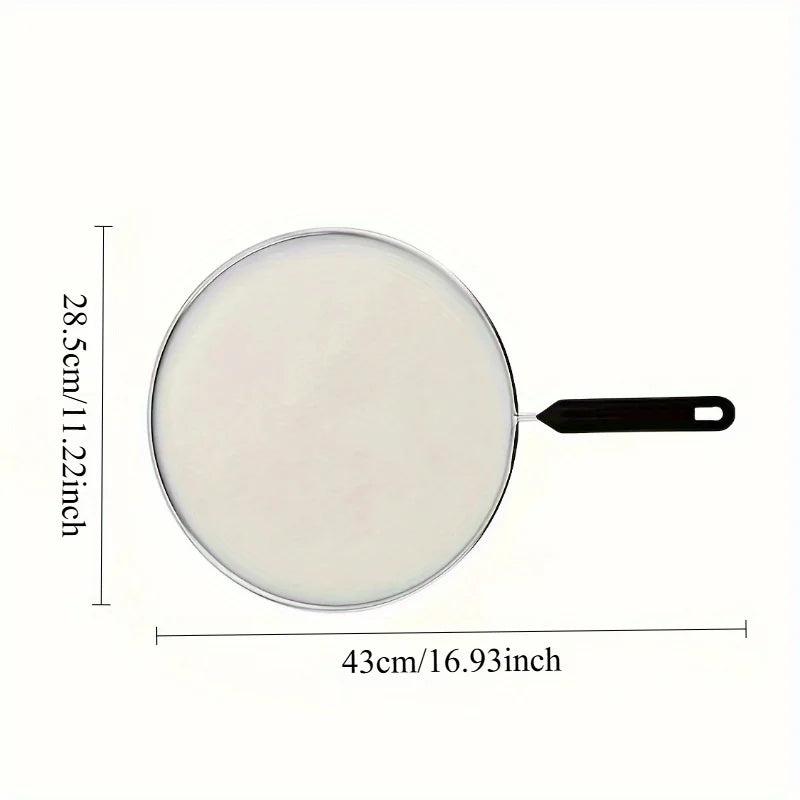 Grease Splatter Screen with Handle – Fine Mesh Frying Pan Guard Splatter Screen Babs