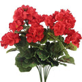 Silk Begonia Artificial Flowers – Wedding, Wreath & Home Decor Artificial Flowers Babs Red 2pcs