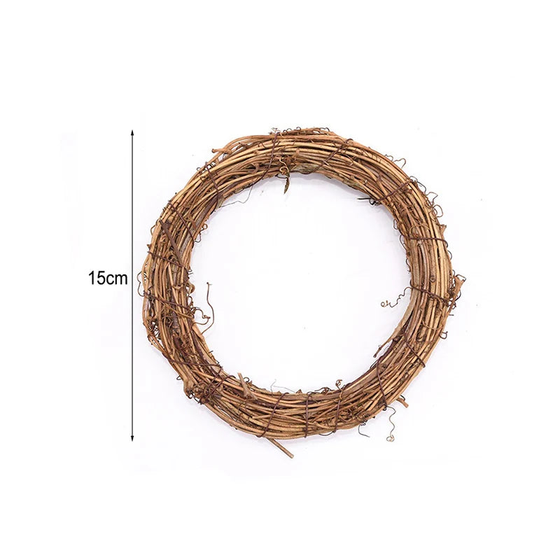 Natural Rattan Wreath DIY Garland – Wedding & Christmas Décor Decorative Wreath Babs 15cm