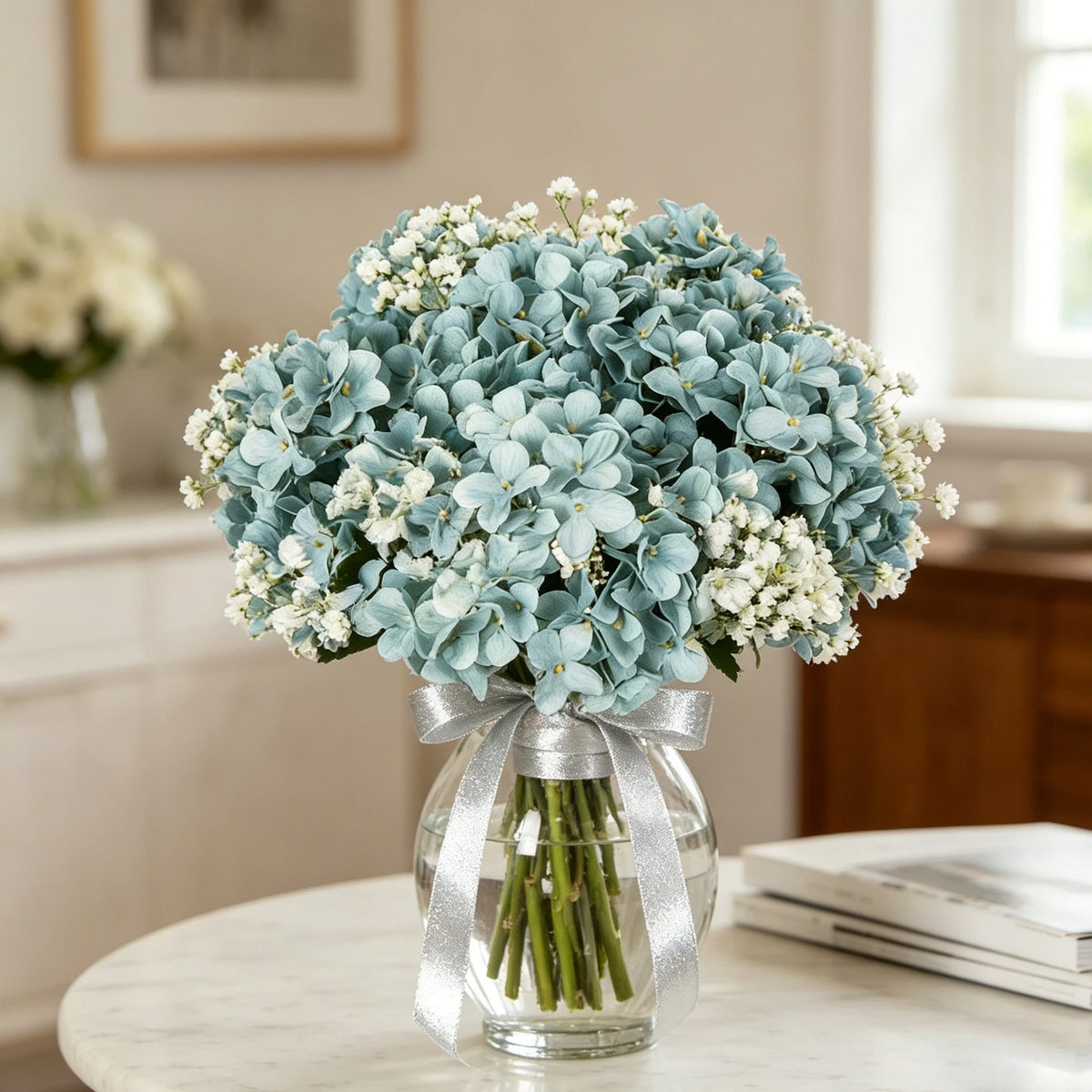 Artificial Hydrangea Silk Flowers – Wedding & Home Décor Artificial Flower Bouquet Babs