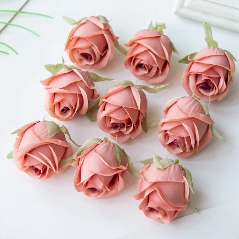 Silk Rose Heads 30/60pcs – Wedding & Home Floral Decor Artificial Silk Flowers Babs Color 3 60 PCS