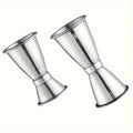 2Pcs Stainless Steel Dual Shot Jigger Cocktail Measure Cup Cocktail Jigger Set Babs 2Pcs