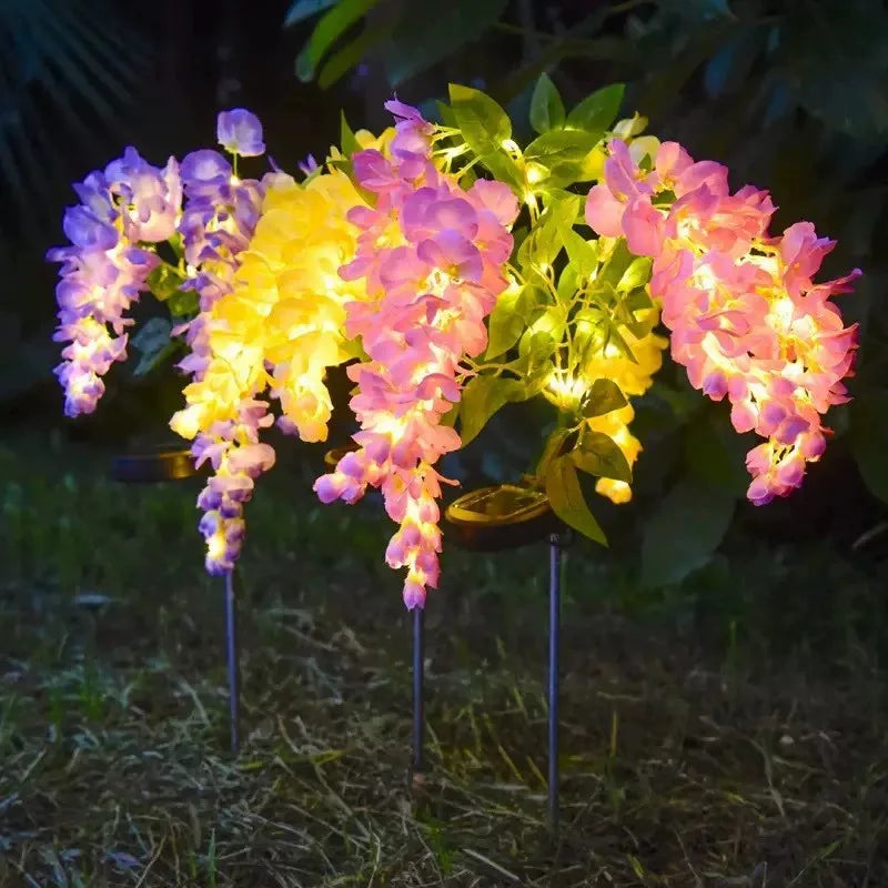 Solar Wisteria Flower Garden Light – Outdoor Waterproof Lawn Lamp Solar Garden Lamp Babs