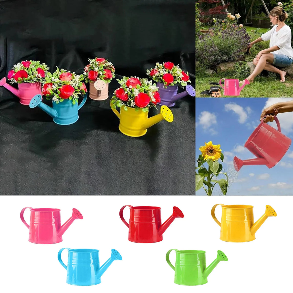 Metal Garden Watering Can – Extended Nozzle, Indoor & Outdoor Garden Watering Can Babs