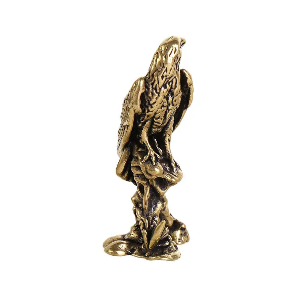 Copper Eagle Bird Figurine Feng Shui Statue Miniature Sculpture Bird Figurine Sculpture Babs