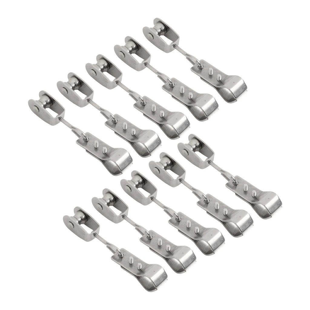 10pcs 304 Stainless Steel Pulley Clamp – Shade Sail Wire Hanger Pulley Pipe Clamp Babs 10PCS