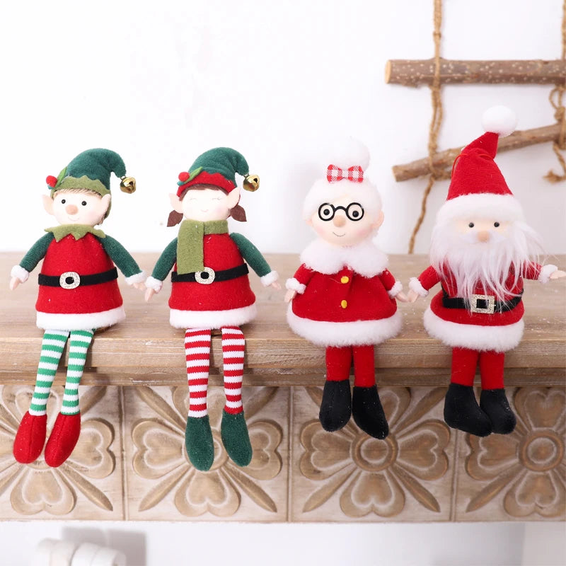 Christmas Elf Doll & Santa Claus Tree Hanging Ornaments Christmas Tree Ornament Babs