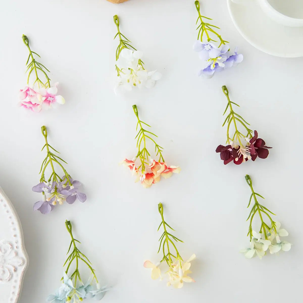 50/100pcs Silk Plum Blossom Artificial Flowers – Party & Wedding Decor Artificial Silk Flowers Babs