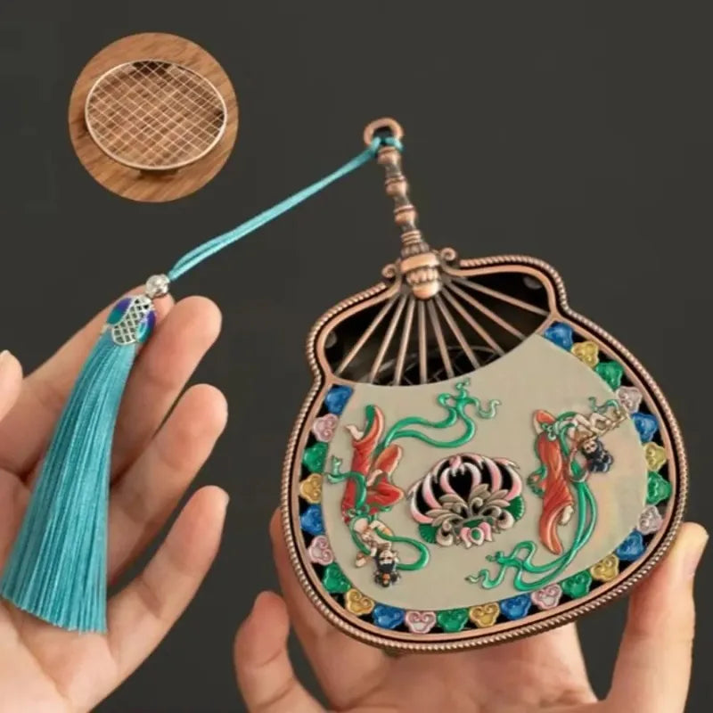 Chinese Enamel Incense Burner – Dunhuang Lute Design Censer Incense Burner Babs