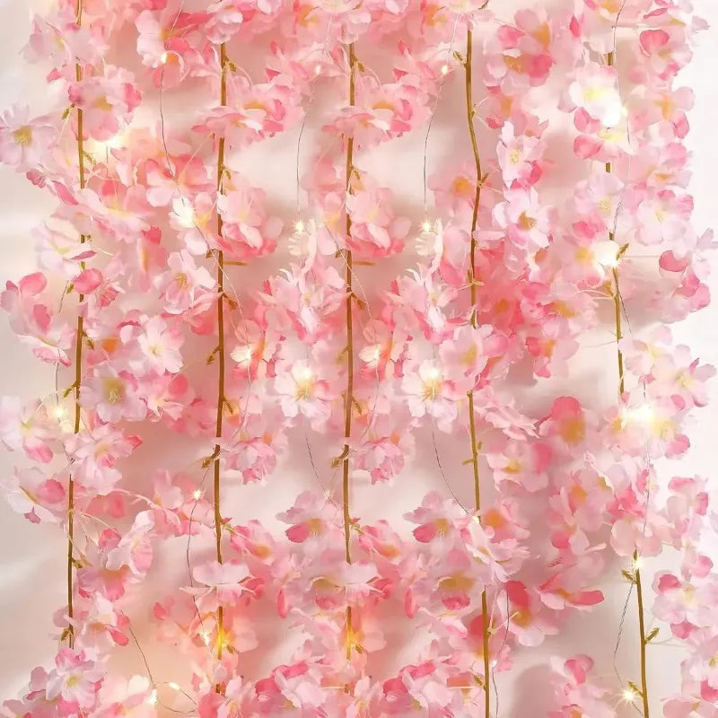 Pink Cherry Blossom LED Fairy Lights – Wedding & Party Décor LED Fairy String Lights Babs