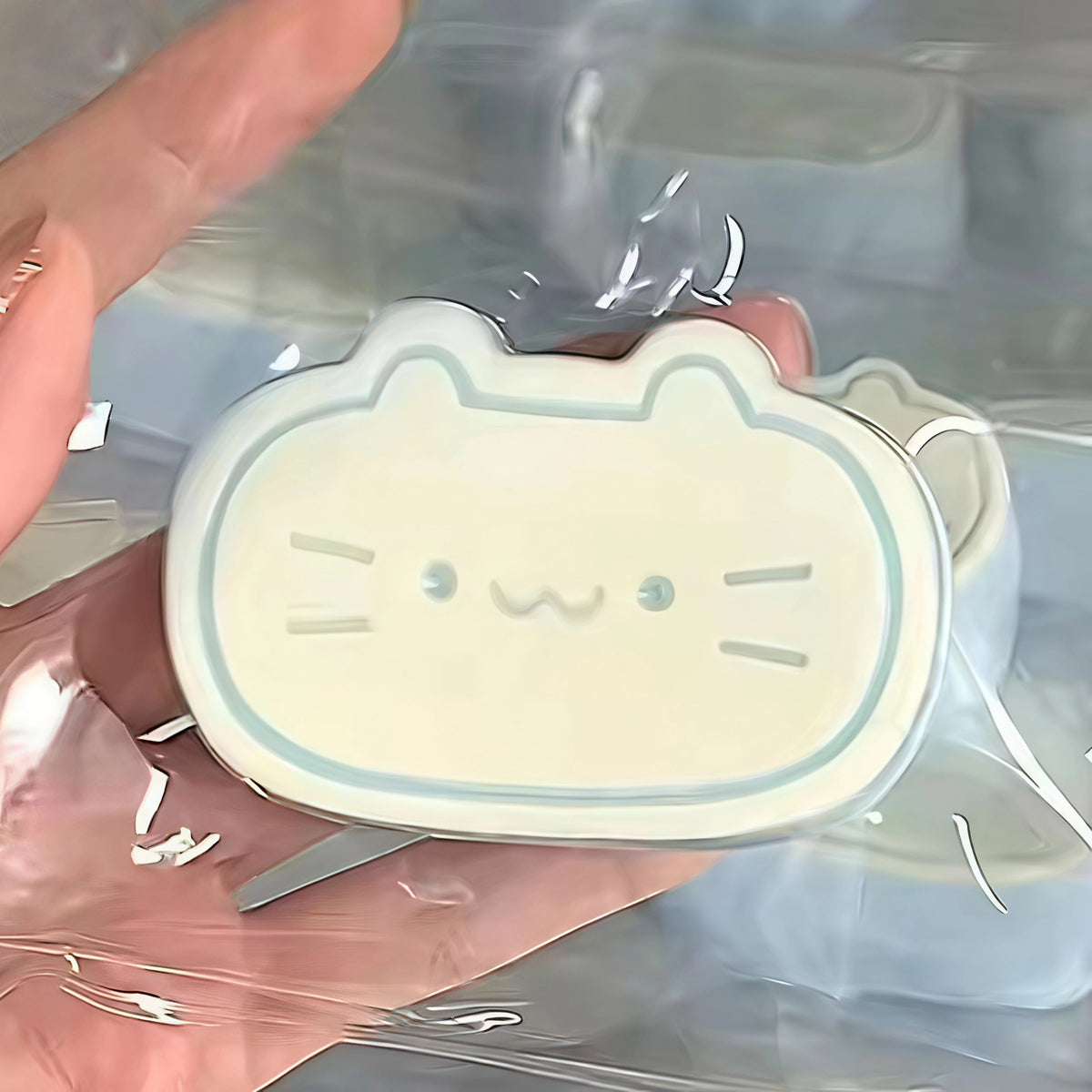 Pudding Cat Mochi Squishy Fidget Toy | Cute Cheese Kitty Squishy Fidget Toy Babs B
