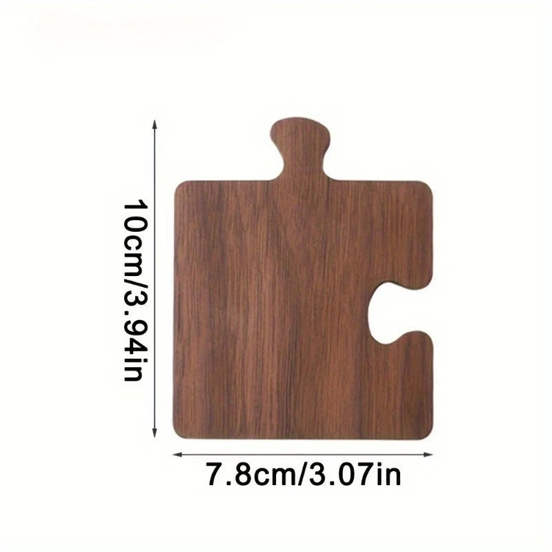 Puzzle Shaped Bamboo Coaster – Tabletop Protector & Decor Bamboo Drink Coaster Babs