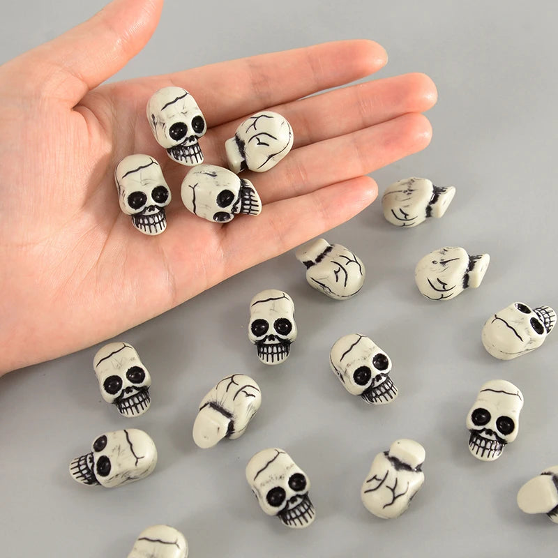 10pcs Mini Resin Skull Heads Halloween Party Table Decorations Halloween Skull Decor Babs